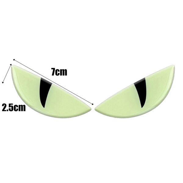 6 Reflective Luminous Devil's Eye Car Stickers Green Auto Motorcycle Headlight Styling Sticker Drip Glue Cat Eye Decoration - Image 10