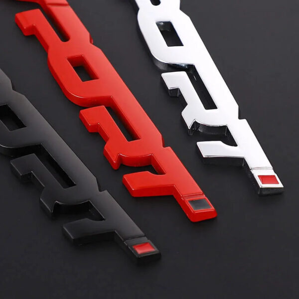 Car Accessories Sticker Styling Metal 3D Chrome Black Auto Car Trunk Racing Sport Word Letter Logo Emblem Badge Decal Sticker - Image 2