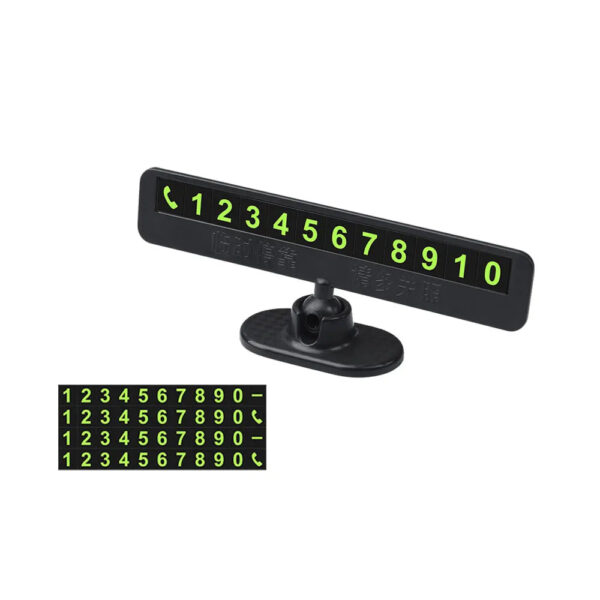 Luminous Car Temporary Parking Card Phone Number Plate Hidden Auto Telephone Card Plate Stop Sign Car Interior Accessories - Image 7