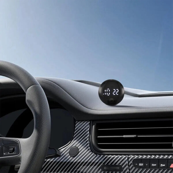 1pc Mini Car Clock Luminous Automobiles Internal Stick-On Digital Watch White Black Mechanics Quartz Clocks Auto Ornament - Image 6
