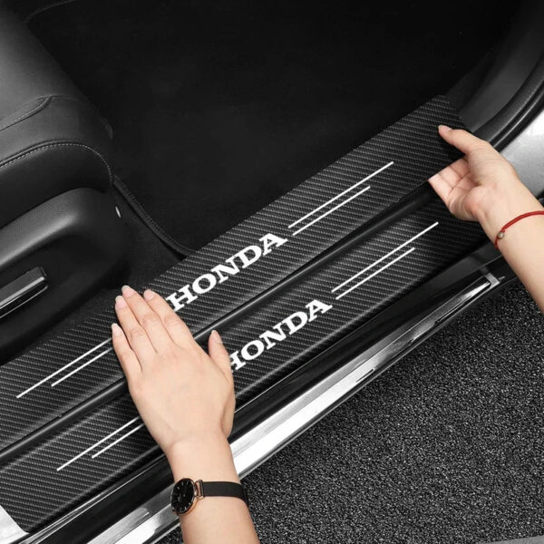 5Pcs Car Door Sticker Threshold Anti Scratch Decals Accessories For Honda Civic Fit Accord City Vezel CR-V S660 Odyssey HR-V - Image 4