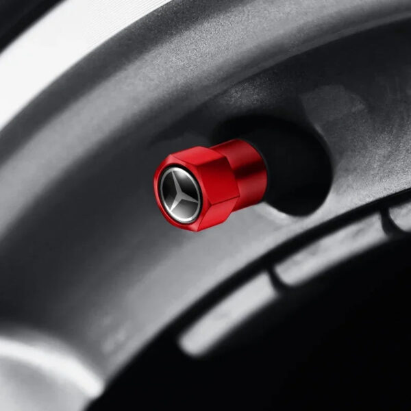 4pcs Car Wheel Tire Valve Caps Stem Case With Logo Auto Styling for Mercedes Benz W211 W204 W210 W203 CLA GLA Auto Accessories - Image 2