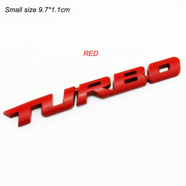 9.7*1.1 cm Car Styling Car Turbo Boost Loading Boosting 3D Metal Chrome Zinc Alloy 3D Emblem Badge Sticker Decal Auto Accessory - Image 7