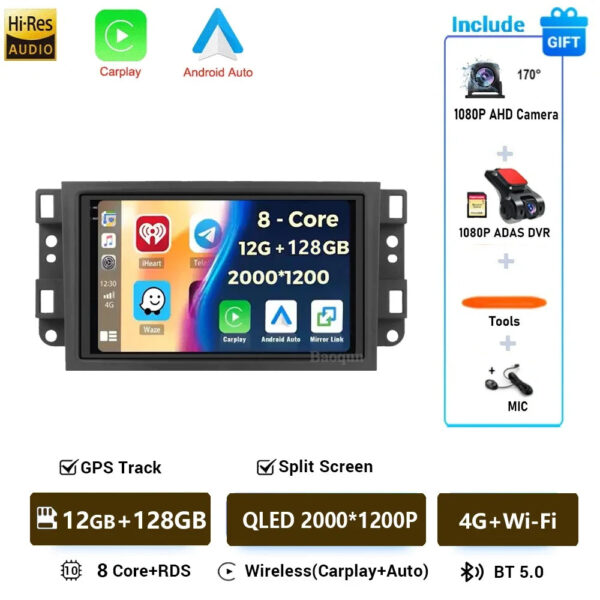 9inch Auto Screen Android For Chevrolet Captiva Aveo Lova Gentra Epica 2006 - 2012 Monitor Video 7862 No 2din Carplay Radio WIFI - Image 14