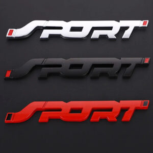 Car Accessories Sticker Styling Metal 3D Chrome Black Auto Car Trunk Racing Sport Word Letter Logo Emblem Badge Decal Sticker