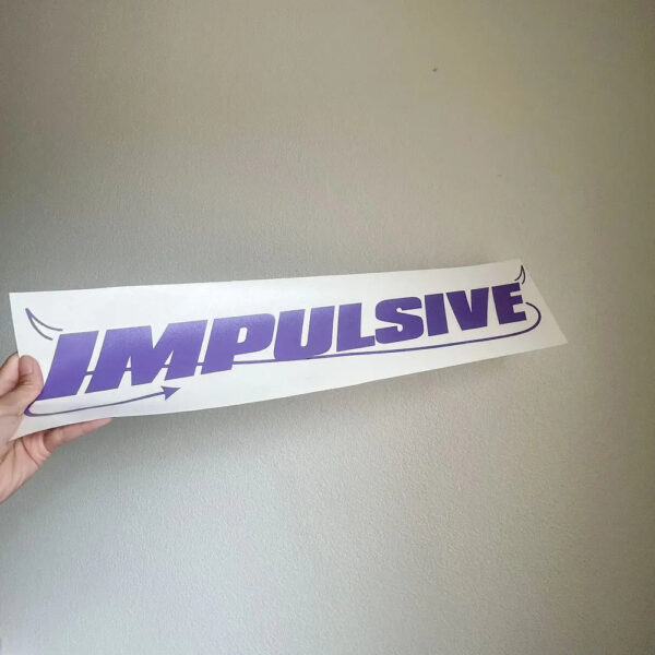 Impulsive Text JDM Decal Holographic Die Cut Vinyl PVC Windshield Sticker Waterproof Auto Rear Window Stickers Decor Accessories - Image 5