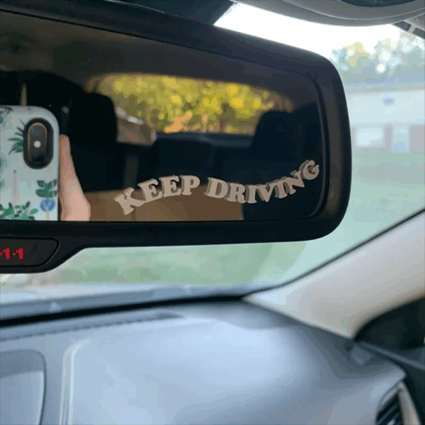 Keep Driving Decals for Car Mirror Funny Auto Decorative Accessories Cute Text Design Car Vinyl Stickers for Vanity Mirror - Image 6