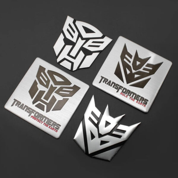 1PCS 3D Aluminum Metal Autobots Logo Transformers Car Stickers Auto Body Trunk Window Car Styling Emblem Badge Decal Accessories - Image 4