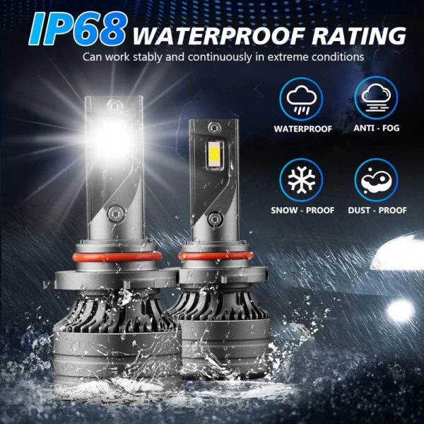 2PCS 9005 9006 LED Car Headlights Led H11 HB3 HB4 30000LM 6000K White Plug and Play Light Bulb Headlight Replacement Accessories - Image 5