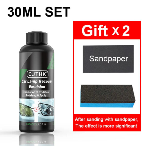 Car Headlight Restoration Polishing Kits Headlamp Scratch Remover Repair Cleaning Paste Remove Oxidation Headlight Polish Liquid - Image 11