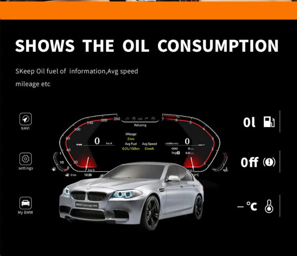 2025 Latest Original Digital LCD Instrument Panel for BMW 5 Series F10 F11 F12 F15 F16 F18 F25 F26 Cluster Cockpit speedometer - Image 6