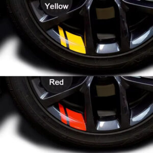 6PCS Reflective Car Wheel Decal Sticker Pressure Adhesive Auto Red Accessories Car Stickers Wheel Hub Decals Dropshipping