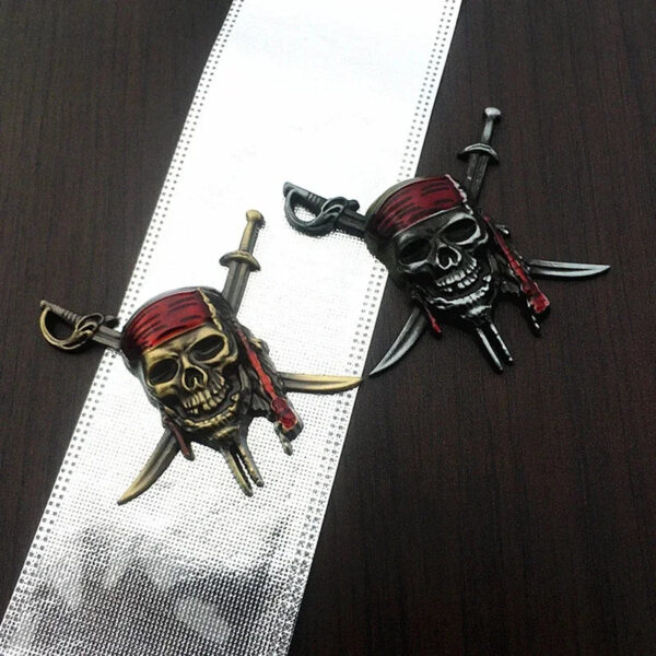 Car Styling 3D Metal Pirate Skull Emblem Badge Stickers Decals Auto Motorcycle Cover Scratches Personality Decor Accessories - Image 4