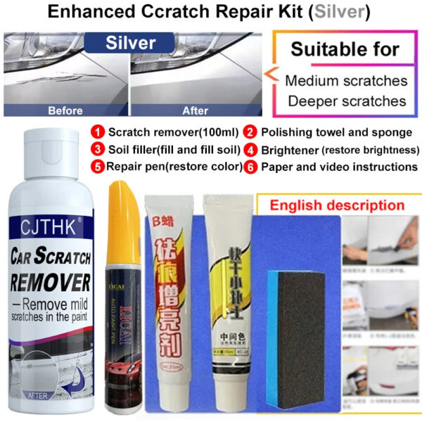 Car Scratch Remover Paint Care Tools Auto Swirl Remover Scratches Repair Polishing Auto Body Grinding Compound Anti Scratch Wax - Image 9
