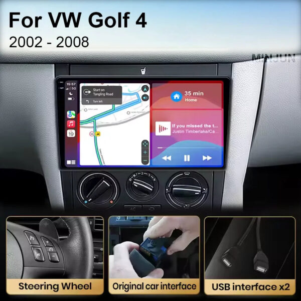 Car Radio Android 15 For Volkswagen VW Golf 4 IV Jetta MK4 Classics Multimedia Player Carplay GPS Android Auto Stereo DSP WIFI - Image 5