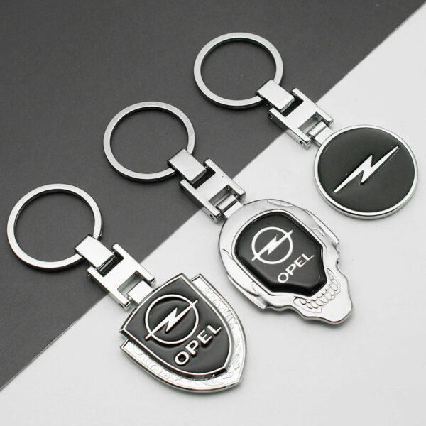 3D Metal/Leather Car Styling Keychain For Opel Corsa 2004 Astra D Combo Insignia Adam Mokka Key Chain Key Rings Auto Accessories - Image 5
