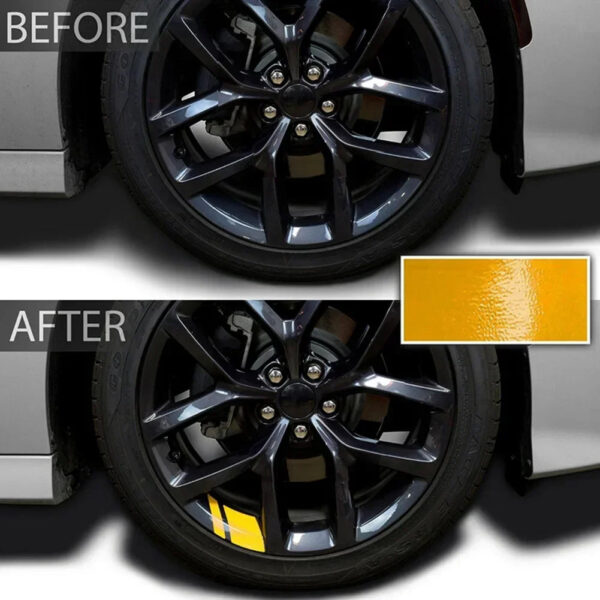 6PCS Automotive Wheel Reflective Decals Vinyl Stickers Hashmark Stripe Racing Decor Fits Wheel Sizes 18" - 21"  Exterior Parts - Image 3