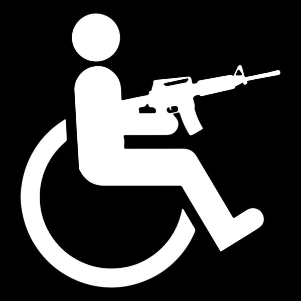 Disabled with A Gun Car Stickers Waterproof Decals Suitcase Truck Motorcycle Auto Decoration Accessories PVC,16cm*15cm - Image 3