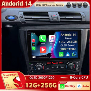 Android 14 For BMW 1-Series E88 E82 E81 E87 2004 - 2011 2K QLED Android Car Radio Multimedia Video Player GPS stereo CarPlay 4G