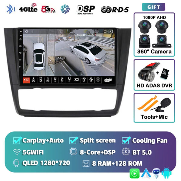 Android 14 For BMW 1-Series E88 E82 E81 E87 2004 - 2011 2K QLED Android Car Radio Multimedia Video Player GPS stereo CarPlay 4G - Image 15
