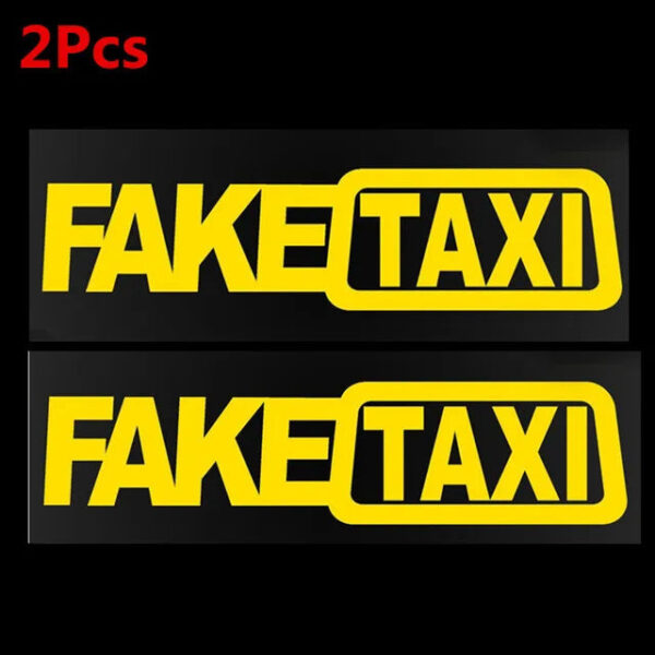 Funny FAKE TAXI Car Auto Sticker FakeTaxi Decal Emblem Self Adhesive Vinyl Universal For BMW Ford Toyota VW Honda Kia Opel Kia - Image 6