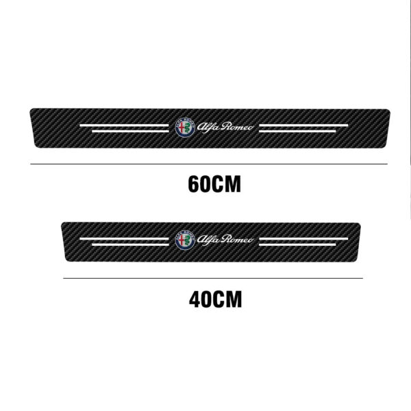 4PCS Pu leather Car Door Sill Threshold Anti-scratch Protector Stickers For Alfa Romeo Sportiva GT 147 156 Mito Auto Accessories - Image 2