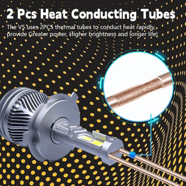 Carolyn 2pcs APP control H7 car headlight bulb H4 mini turbo headlight wireless H1 H11 9005 HB3 9006 HB4 LED car light - Image 5