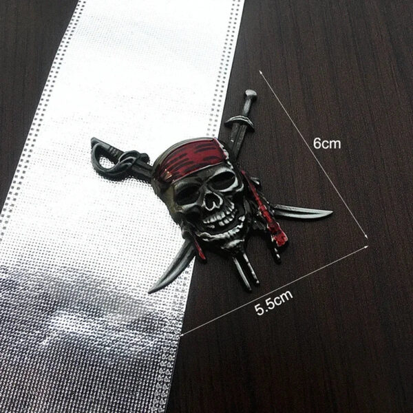 Car Styling 3D Metal Pirate Skull Emblem Badge Stickers Decals Auto Motorcycle Cover Scratches Personality Decor Accessories - Image 7