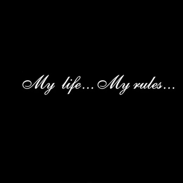 My life...My rules... Car Stickers and Decals Auto Motorcycle Bumper sticker For KIA 60cm - Image 9
