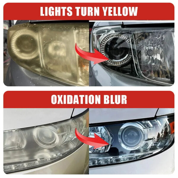 Car Headlight Restoration Polishing Kits Headlamp Scratch Remover Repair Cleaning Paste Remove Oxidation Headlight Polish Liquid - Image 4