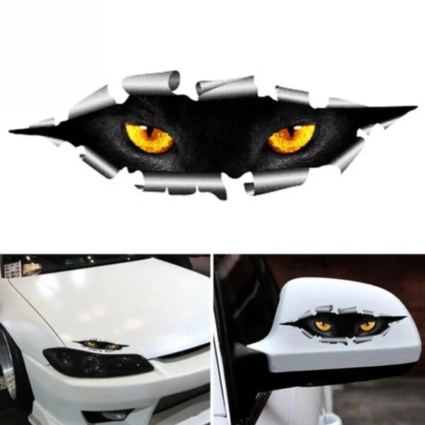 General Waterproof and Sunscreen Cars Stickers 3D Personalized Car Stickers Creative Cat Eye Stickers Car Accesorios Para Auto - Image 2