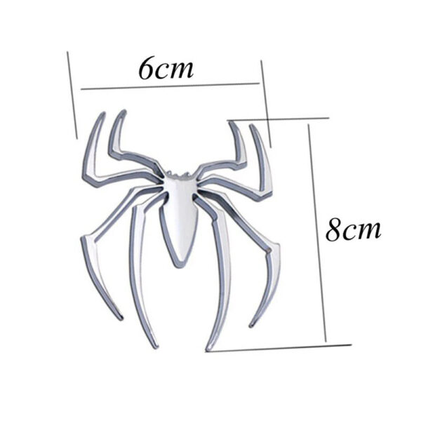 New Badge Silver/Gold Auto Decal Spider Shape 3D Car Stickers Metal Chrome - Image 6