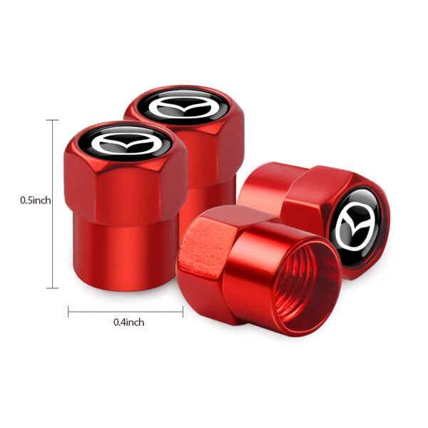4Pcs Car Styling Aluminium Alloy Wheel Tire Valve Cover Caps Auto Accessories For Mazda CX-3 Bk CX-5 MS Speed 5 6 2 3 CX30 MX-5 - Image 4