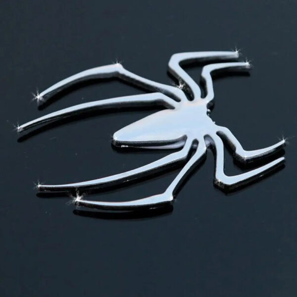 New Badge Silver/Gold Auto Decal Spider Shape 3D Car Stickers Metal Chrome - Image 3