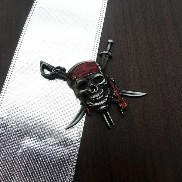 Car Styling 3D Metal Pirate Skull Emblem Badge Stickers Decals Auto Motorcycle Cover Scratches Personality Decor Accessories - Image 3