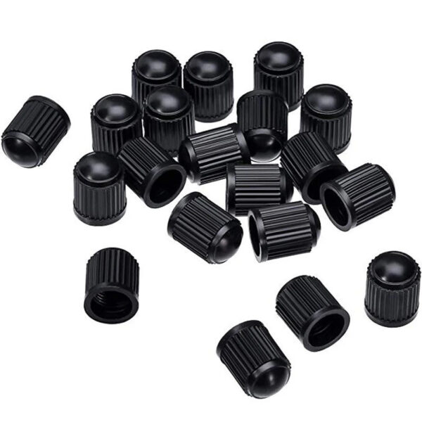 20PCS Car Tire Valve Plastic Black Bike Tyre Valve Caps O Rubber Ring Covers Dome Shape Dust Valve for Auto Motorcycle Cap Decor - Image 3