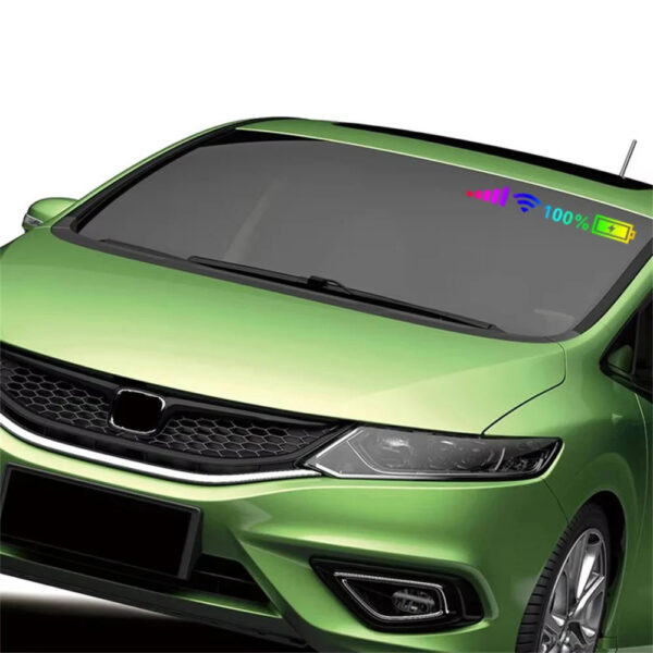 Car Reflective Sticker Front And Rear Windshield Sticker 100% Wifi Battery Level Signal Funny Decal Decor Auto Decor Accessories - Image 5