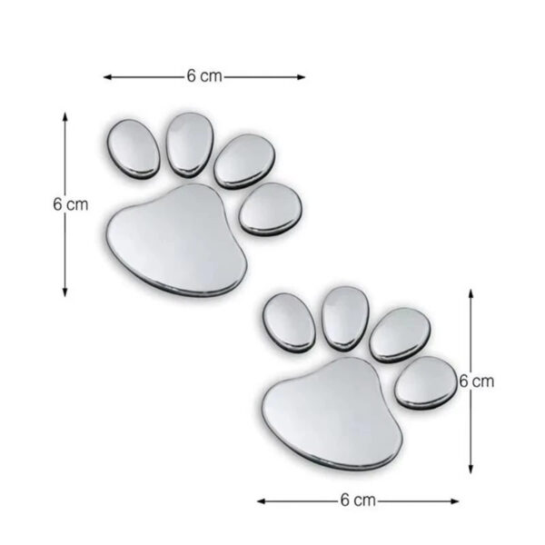 2PCS Car Stickers Creative Decals Paw 3D Animal Dog Cat Foot Prints Car Sticker Decal Auto Motorcycle Sticker Car Accessories - Image 6