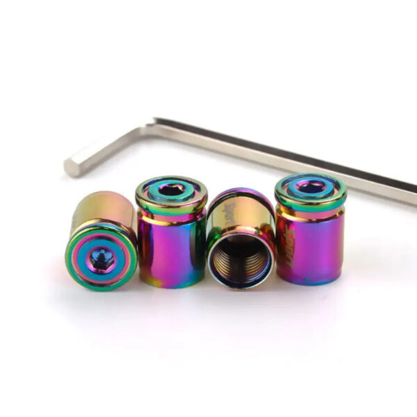 4x Titanium Anti-theft Car Tire Valve Cap Aluminum Sport Exterior Auto Air Caps - Image 7