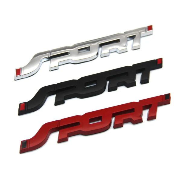 Car Accessories Sticker Styling Metal 3D Chrome Black Auto Car Trunk Racing Sport Word Letter Logo Emblem Badge Decal Sticker - Image 5