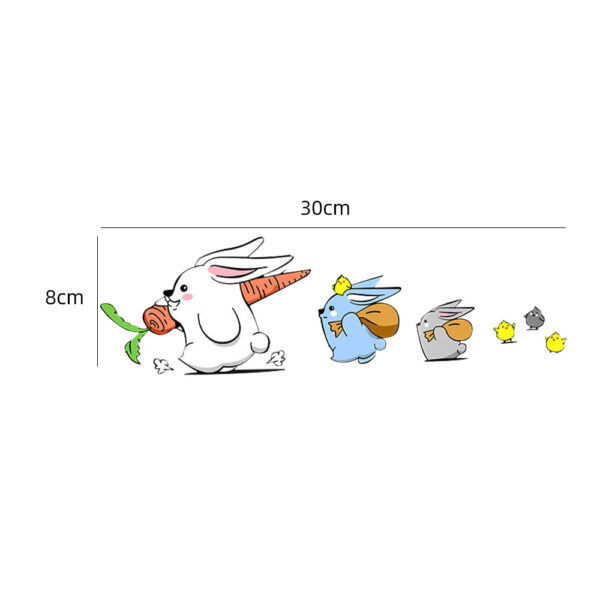 Cute Bunny Sticker Car Animal Styling Funny Rabbit Decor Decals Auto Motorcycle Body Bumper Cartoon Stickers Decoration - Image 8