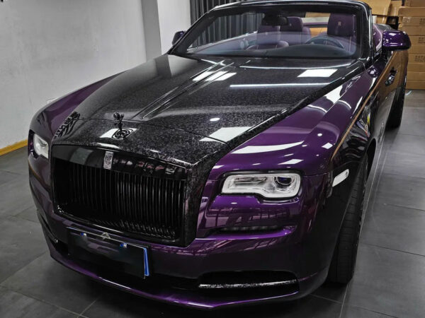 Glossy Laser Forged Carbon Fiber Vinyl Wrap Self Adhesive Car Sticker Waterproof Auto Glossy Vinyl Carbon Film for Car Decal - Image 3