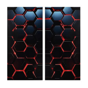 2Pcs Honeycomb-Car Stickers Auto B Pillar Waterproof Funny Decoration Cover Scratches Sunscreen Car Doors Pillar PET Decals