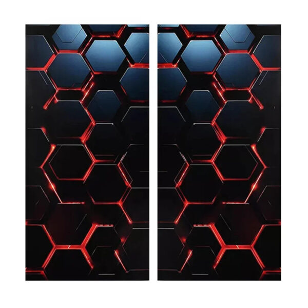 2Pcs Honeycomb-Car Stickers Auto B Pillar Waterproof Funny Decoration Cover Scratches Sunscreen Car Doors Pillar PET Decals