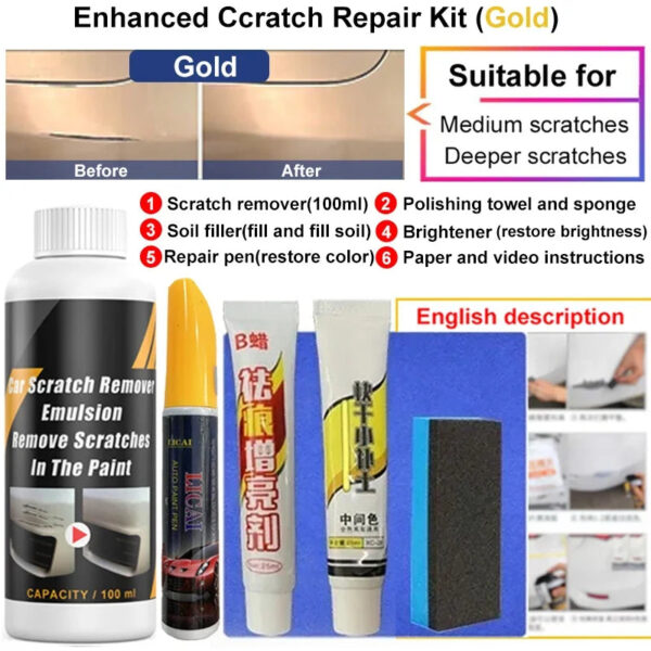 Car Scratch Remover Paint Care Tools Auto Swirl Remover Scratches Repair Polishing Auto Body Grinding Compound Anti Scratch Wax - Image 10