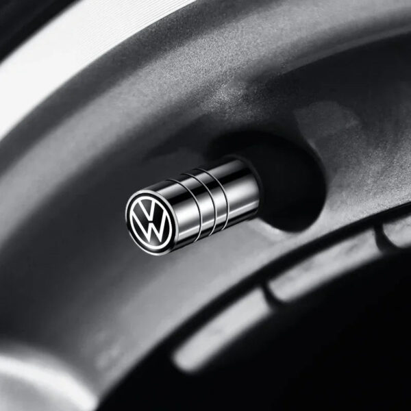 4PCS Metal Car Valve Caps Wheel Tires Air Tyre Stem Protective Caps Cover Auto Accessories For VW Volkswagen Golf Polo GTI R TDI - Image 2