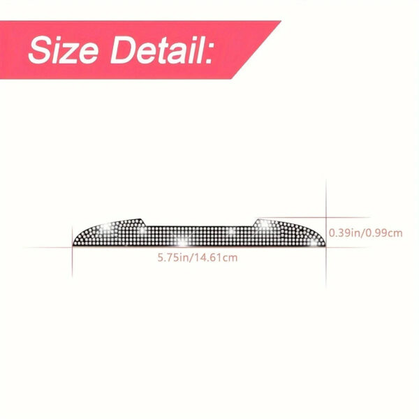4pcs Universal Handle Car Rearview Mirror Door Edge Protector Diamond Crystal Bling Decoration Sticker Decal Auto Accessories - Image 2