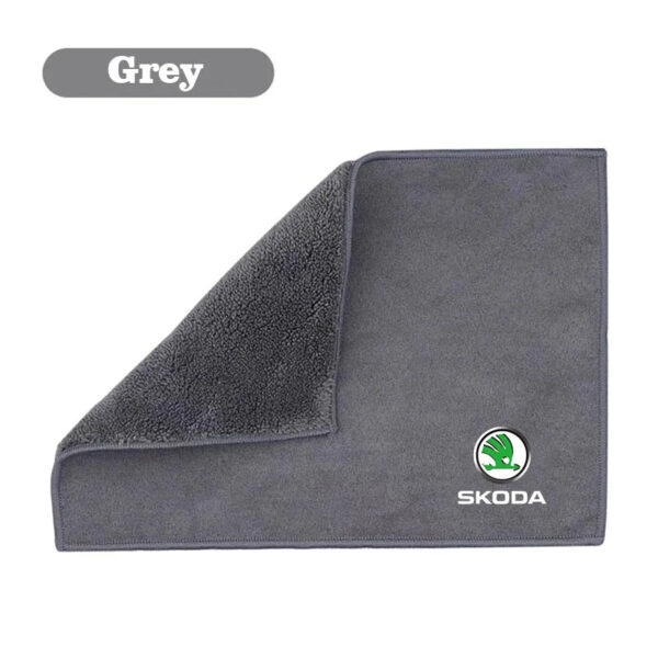 Fiber Fleece Car Cleaning Car Wash Towel Auto Tool Accessories For Skoda Kodiaq Fabia Kamiq Karoq Octavia 2 3 Rapid Scala Kami - Image 8