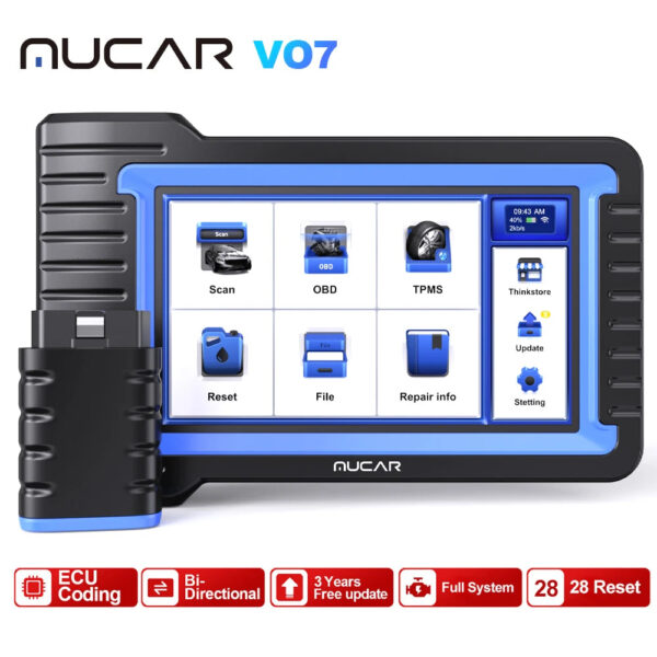 MUCAR VO7 VO7S Plus Auto OBD2 Scanner Profession Full System IMMO DPF 28 Reset ECU Coding Active Test Car Diagnosis Tool - Image 7