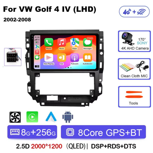 Car Radio Android 15 For Volkswagen VW Golf 4 IV Jetta MK4 Classics Multimedia Player Carplay GPS Android Auto Stereo DSP WIFI - Image 8
